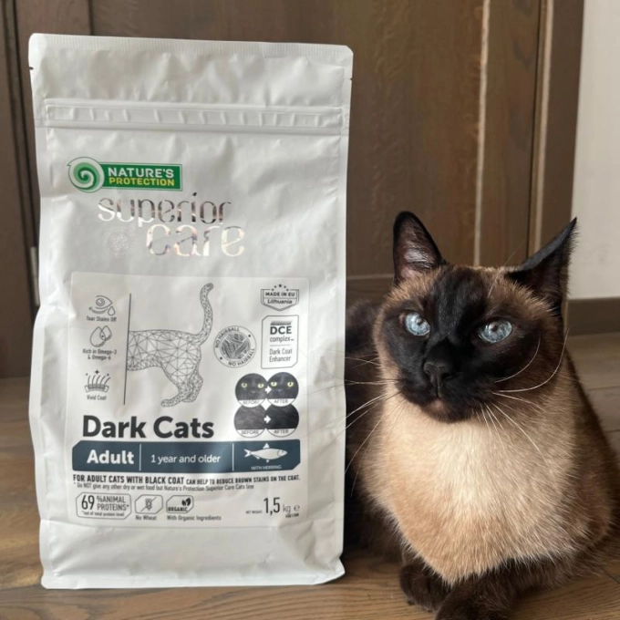 Superior Care Grain Free cu Hering pentru Pisici Adulte cu Blana Inchisa [3]