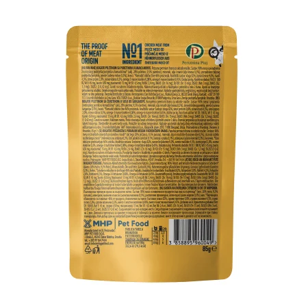 Proof Hrana Umeda pentru Pisici cu Pui si Curcan in Sos de Morcovi 85 Gr [2]