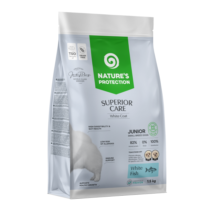 Superior Care White Dogs Grain Free Small&Mini Breeds Junior cu Peste Alb [2]