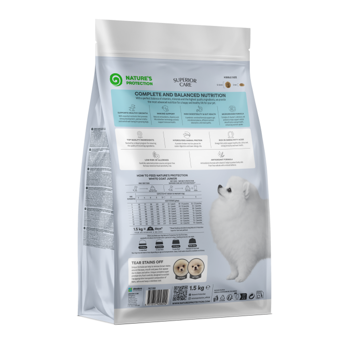 Superior Care White Dogs Grain Free Small&Mini Breeds Junior cu Peste Alb [3]