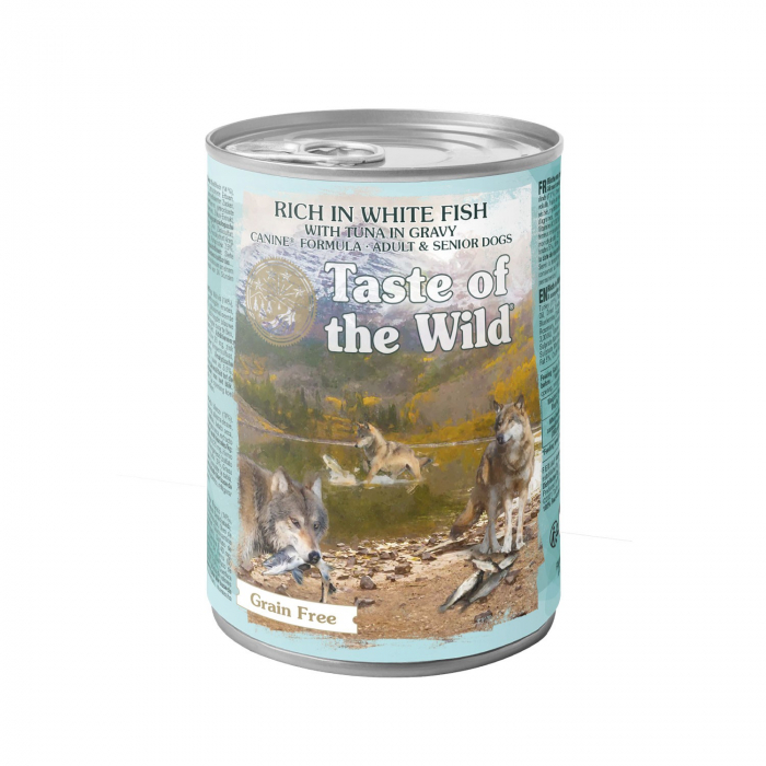 Taste of the Wild Dog Conserva cu Peste Alb si Bucati de Ton in Sos 390 Gr [1]