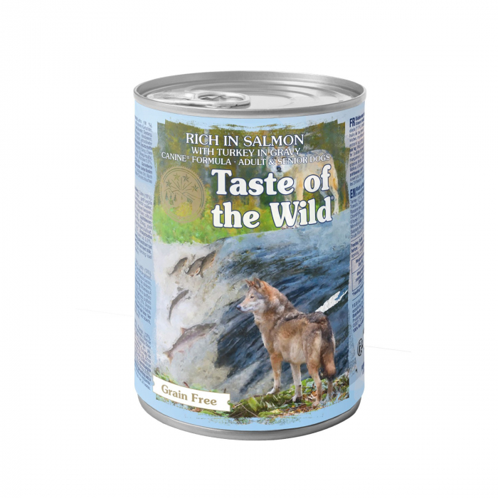 Taste of the Wild Dog Conserva cu Somon si Curcan in Sos 390 Gr [1]