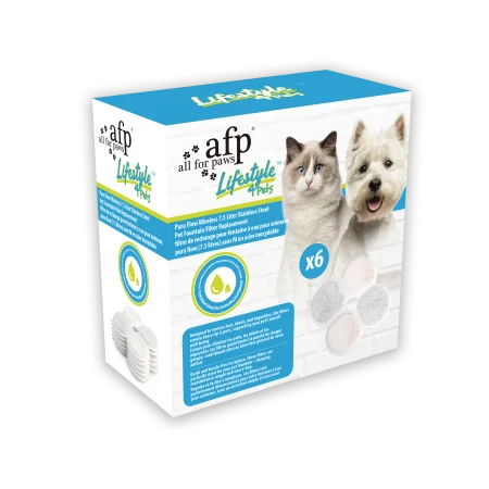 Fantani si Adapatoare - All for Paws Filtre de Rezerva pentru Fantana Pure Flow Set 6 Buc