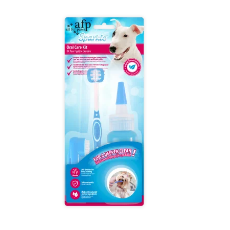 Igiena Orala si Dentara - All for Paws Sparkle Oral Care Kit pentru Caini si Pisici