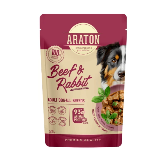 Araton - Araton Dog Cubulete de Vita si Iepure in Sos 500 Gr