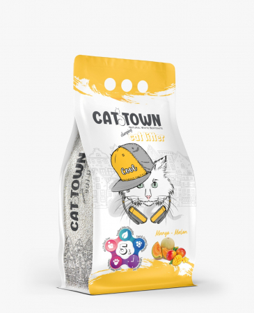 Nisip, Silicat si Asternuturi pentru Pisici - Asternut Igienic Cat Town Mango si Pepene Galben pentru Pisici