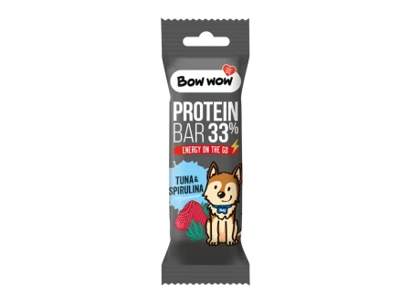 Recompense si Delicii pentru Caini - Bow Wow Baton Proteic cu Ton si Spirulina 32 Gr