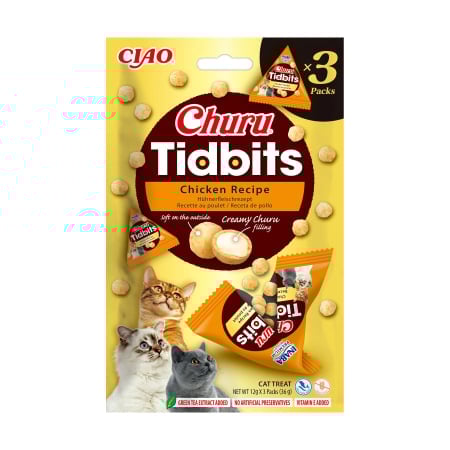 Recompense si Delicii pentru Pisici - Churu Cat Tidbits Recompense pentru Pisici cu Pui 3 Buc