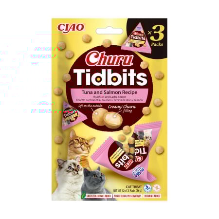 Recompense si Delicii pentru Pisici - Churu Cat Tidbits Recompense pentru Pisici cu Ton si Somon 3 Buc