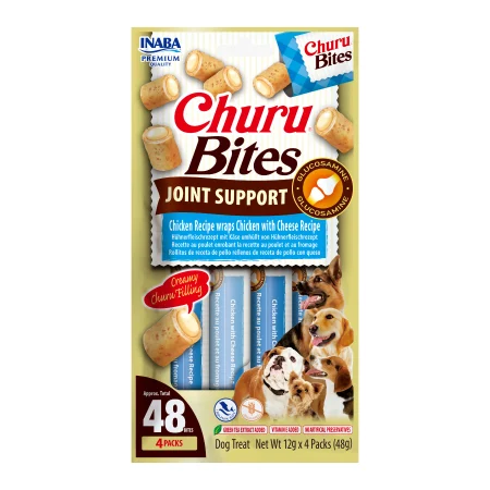 Recompense si Delicii pentru Caini - Churu Dog Bites Joint Support Recompense cu Pui si Branza pentru Caini
