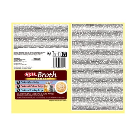 Ciao Churu Broth Variety cu Pui si Ton, Pui si Somon, Pui si Scoici 10 Buc [1]