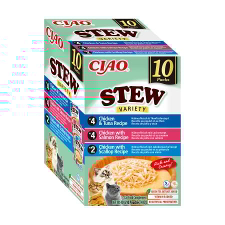 Ciao Churu Stew Variety cu Pui si Ton, Pui si Somon, Pui si Scoici 10 Buc [2]