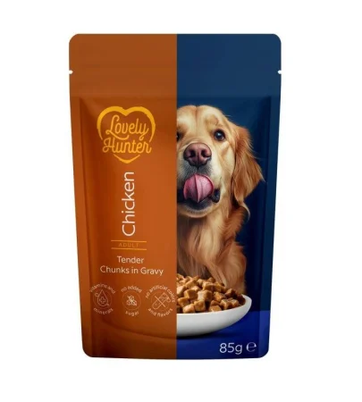 Lovely Hunter - Lovely Hunter Hrana Umeda pentru Caini Adulti cu Pui 85 Gr
