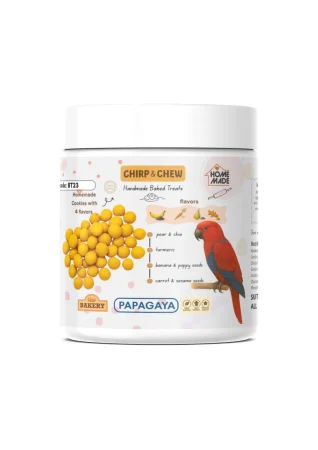 Hrana Pasari - Papagaya Chirp&Chew Biscuiti Handmade cu Turmeric pentru Papagali