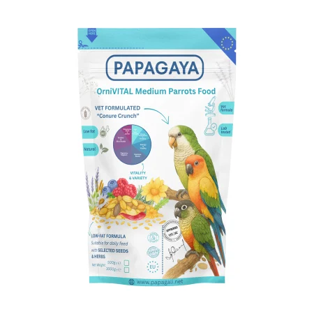 Hrana Pasari - Papagaya OrniVital Conure Crunch Hrana Low Fat pentru Papagali de Talie Medie
