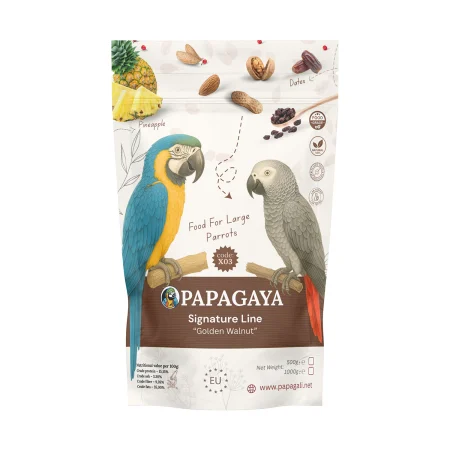 Hrana Pasari - Papagaya Signature Line Golden Walnut Hrana pentru Papagali de Talie Mare