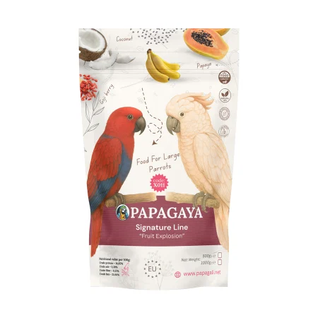 Hrana Pasari - Papagaya Signature Line Fruit Explosion Hrana pentru Papagali de Talie Mare