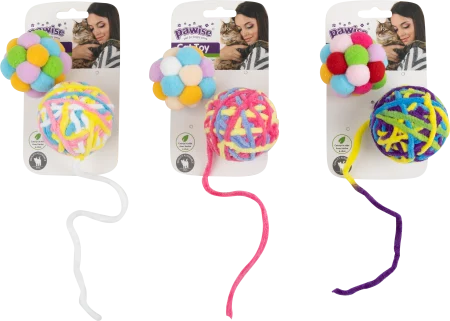 Jucarii Pisici - Pawise Collor 2 Balls cu Catnip pentru Pisici