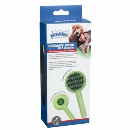 Igiena Orala si Dentara - Pawise Self-Cleaning Grooming Brush Perie cu Autocuratare pentru Caini si Pisici