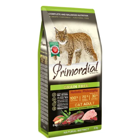 Pisici - Primordial GF Holistic Cat Adult cu Rata, Pui si Curcan