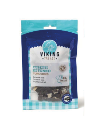 Recompense si Delicii pentru Caini - Viking Recompense Cuburi cu Ton 80 Gr