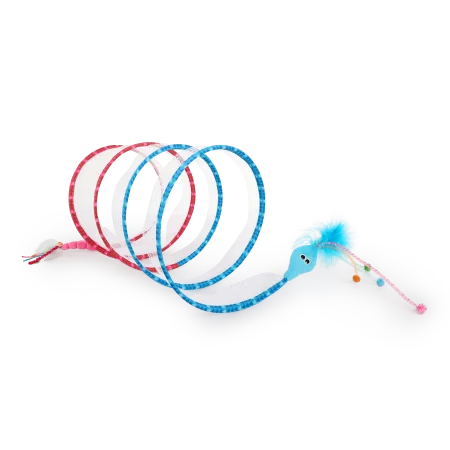 Pisici - All for Paws Jucarie Tunel Spiral Roz/Albastru pentru Pisici