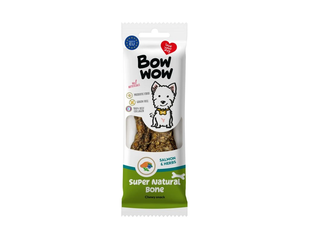 Import - Bow Wow Recompensa Super Natural Bone cu Somon si Ierburi 24 Gr