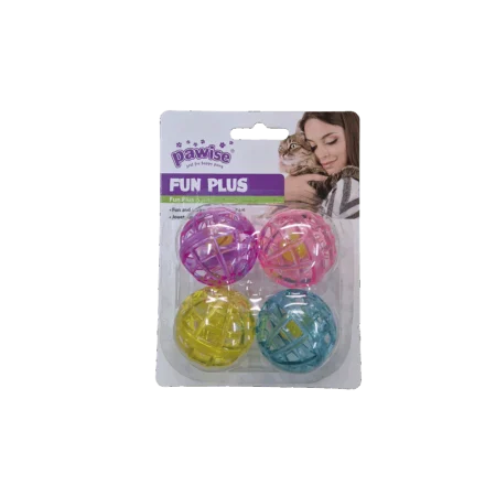 Import - Pawise Colorful Plastic Balls pentru Pisici 4 Buc