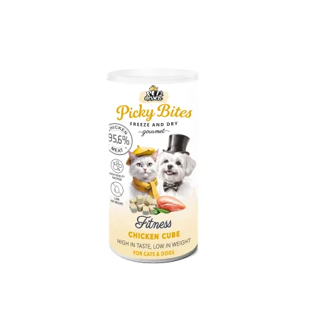 Import - Pet’s Dessert Recompense Picky Bites Fitness Cuburi de Pui