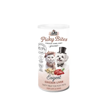 Import - Pet’s Dessert Recompense Picky Bites Exigent cu Ficat de Pui