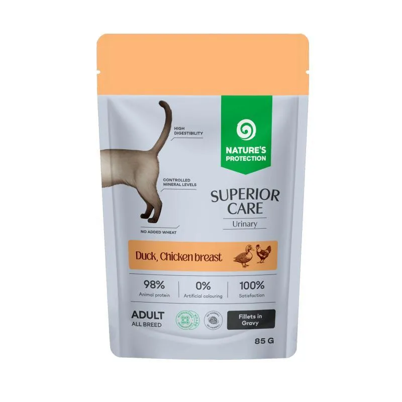 Import - Superior Care GF Urinary Cat cu Rata, Piept de Pui si Merisoare 85 Gr
