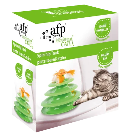 All for Paws Modern Cat Spin'nip Track Juarie Interactiva pentru Pisici [1]