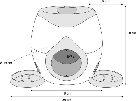 Pawise Ball Launcher Food Feeder Dispenser Recompense [2]