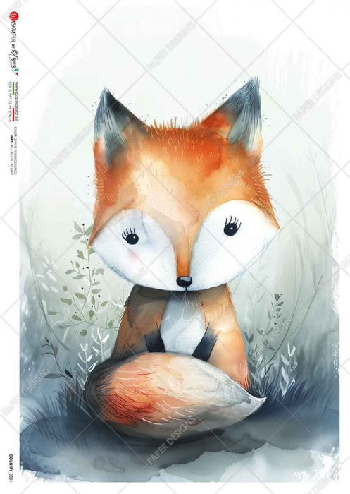 paper-designs-baby-fox-in-the-clearing-hartie-de-orez-a4 [1]