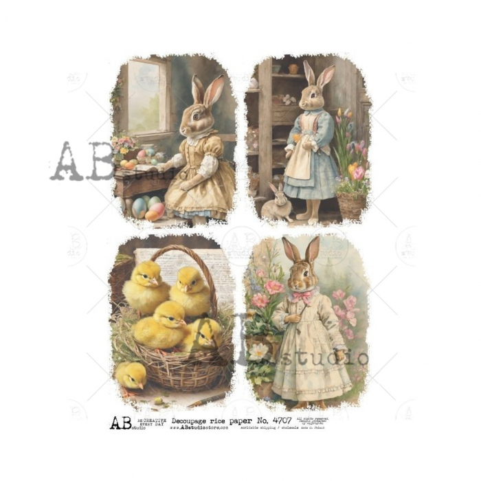 ab-studios-easter-ladies-in-dresses-four-pack-hartie-de-orez-a4 [1]