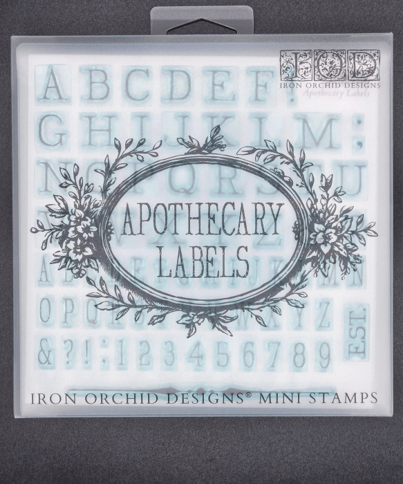APOTHECARY LABELS – ștampile decorative IOD, set 4 pagini mici [1]