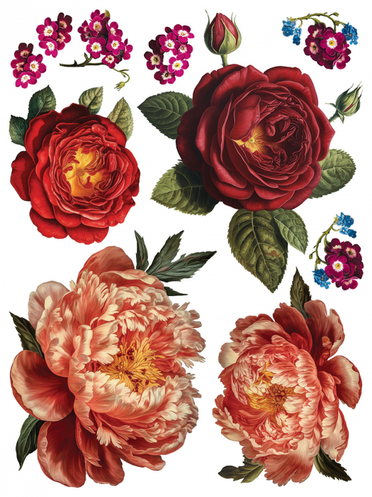 COLLAGE DE FLEURS transfer decorativ – set de 8 pagini A3 [3]