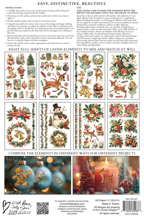 CRIMSON VELVET – set transfer decorativ IOD, 8 pagini A4 [2]