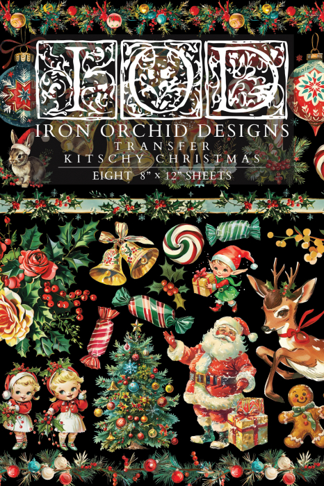 CRIMSON VELVET – set transfer decorativ IOD, 8 pagini A4 [1]