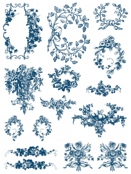 DELFT TRADITIONS AZURE – IOD Paint Inlay – set 8 pagini A3 [4]