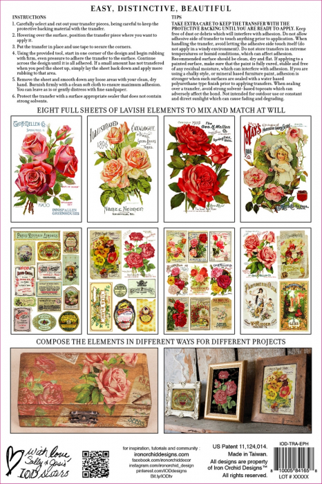 EPHEMERAL MELANGE transfer decorativ – set de 8 pagini A4 [2]
