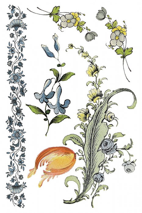 FAIRYTALE FLORALS – set transfer decorativ IOD – 8 pagini A4 [7]
