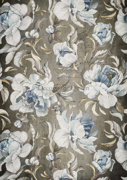 Hârtie de orez Blue Peonies [1]