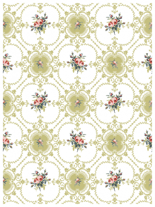 LATTICE ROSE – IOD Paint Inlay – set 8 pagini A3 [3]