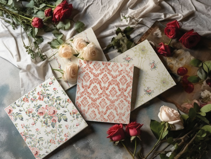 LATTICE ROSE – IOD Paint Inlay – set 8 pagini A3 [7]