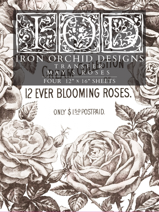 MAY’S ROSES – transfer decorativ – set de 4 pagini A3 [1]