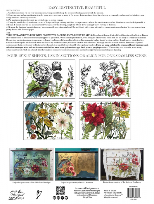 MIDNIGHT GARDEN transfer decorativ – set de 4 pagini A3 [2]