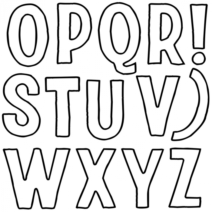 RETRO – ștampile decorative IOD, litere cursive, set 2 pagini [2]