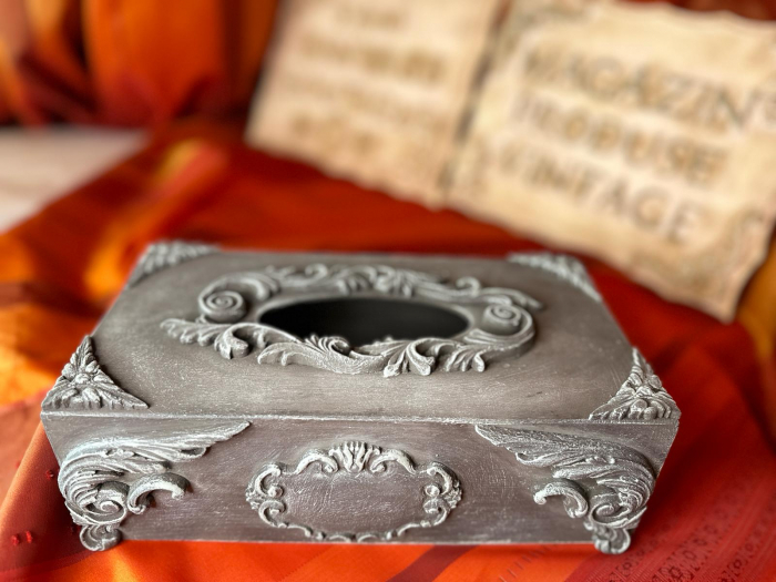 Suport de șervețele din lemn, unicat, decorat manual [10]