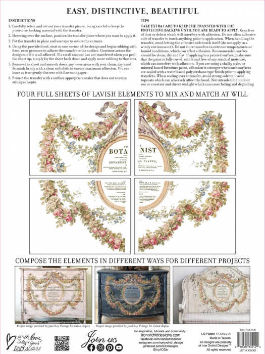 THE BOTANIST – transfer decorativ – set de 4 pagini A3 [2]